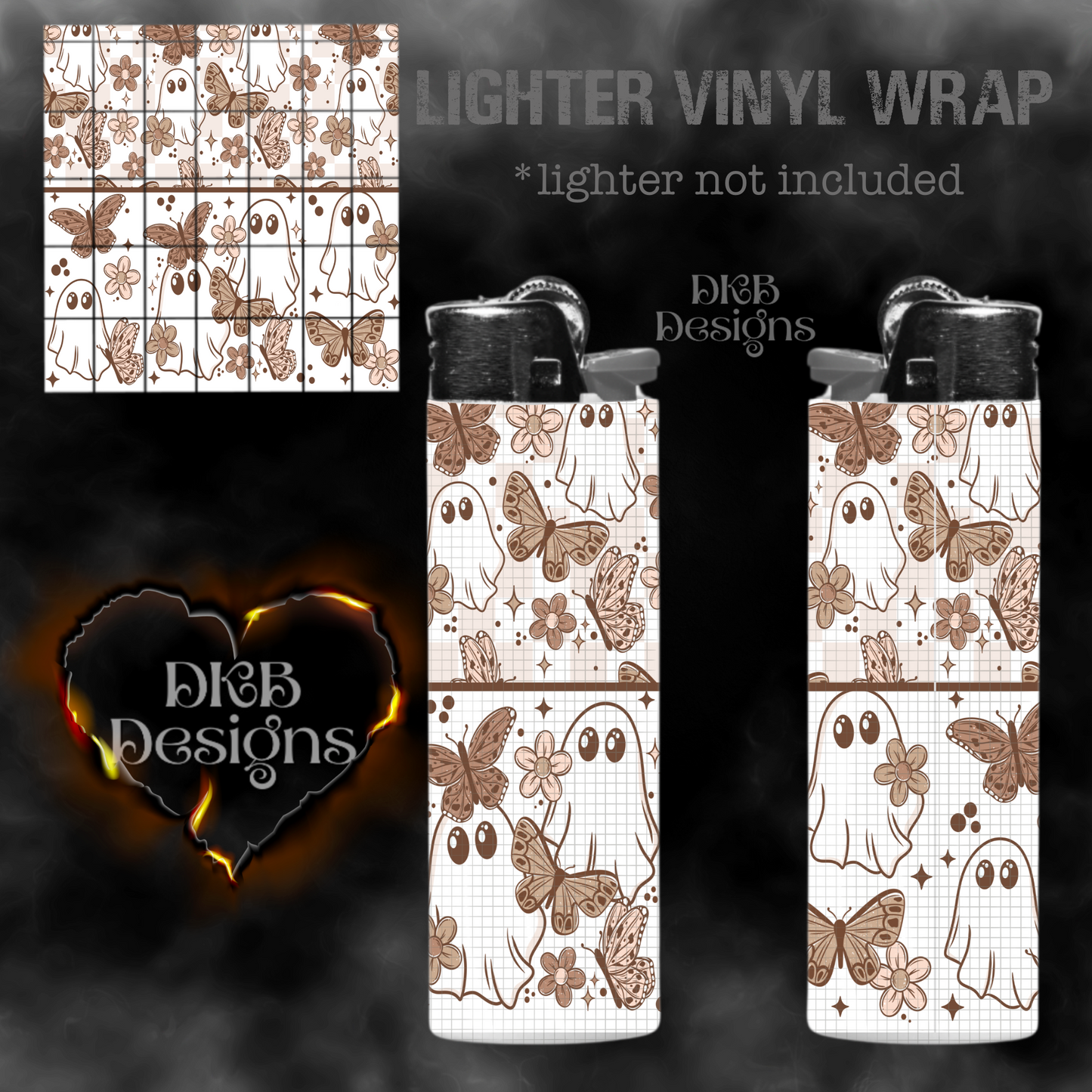 Butterfly ghost lighter vinyl wrap