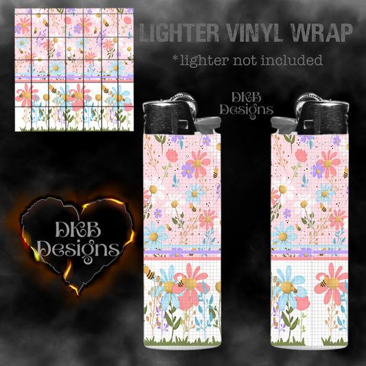 Spring bees lighter vinyl wrap