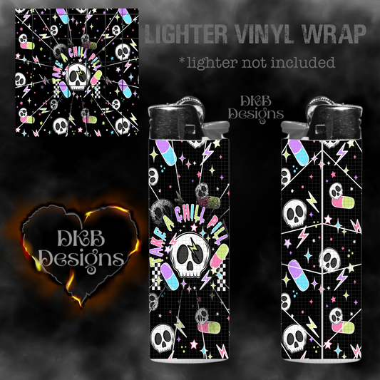 Chill pill lighter vinyl wrap