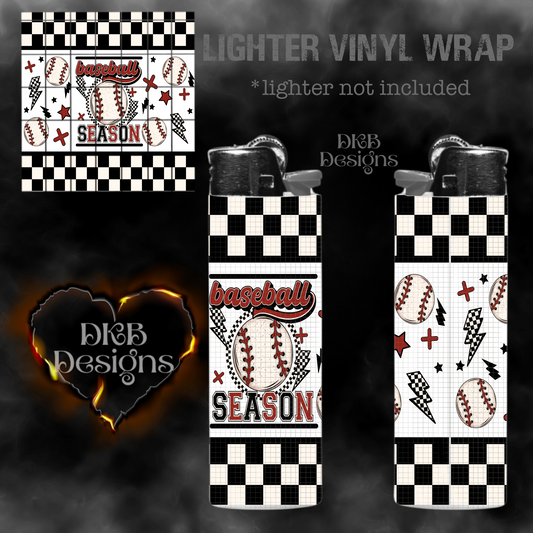 Baseball season lighter vinyl wrap