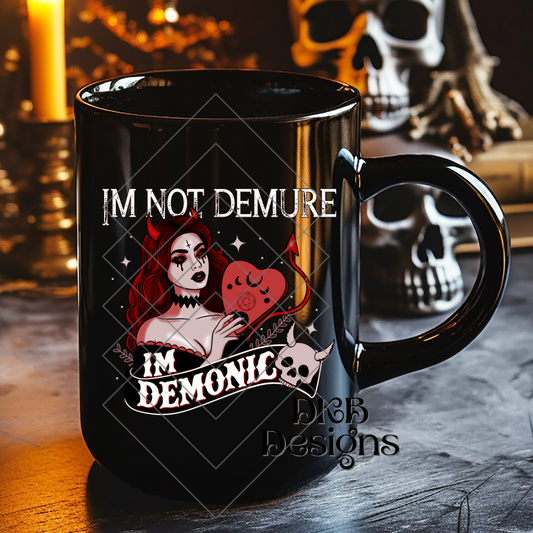 I’m not demure red UV DTF