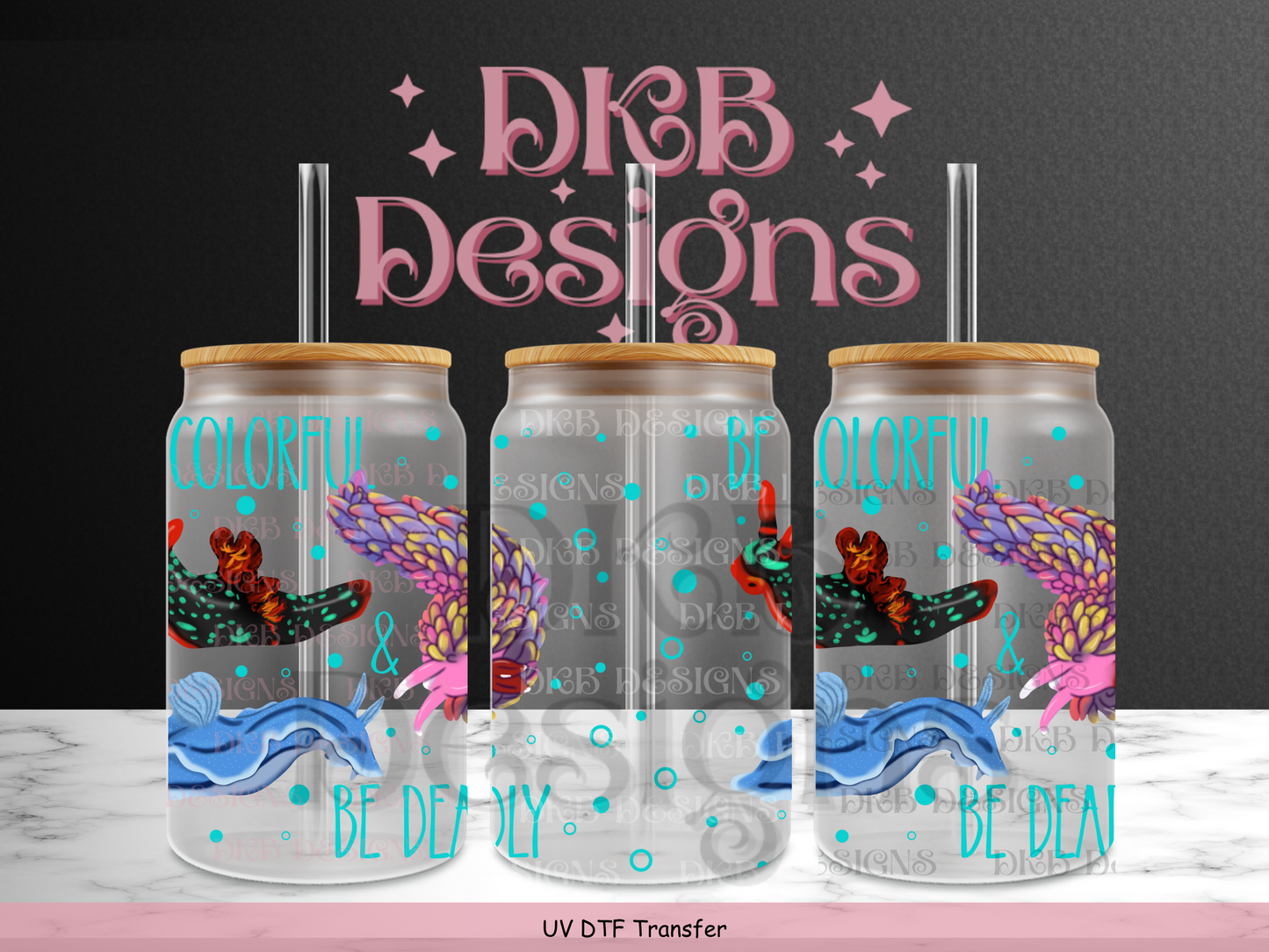 Be colorful 16oz glass can UV DTF