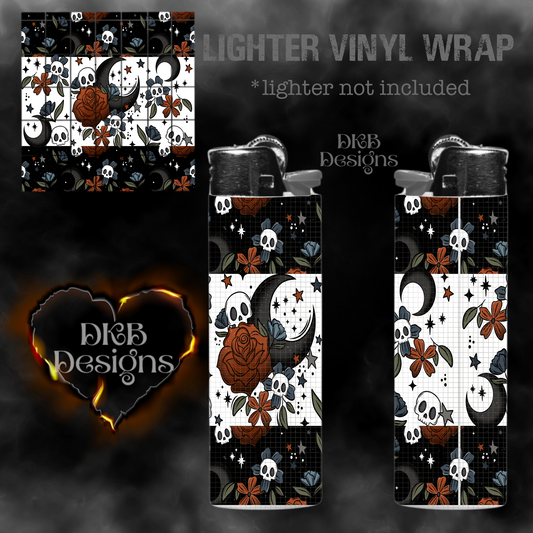 Floral moon 2 lighter vinyl wrap