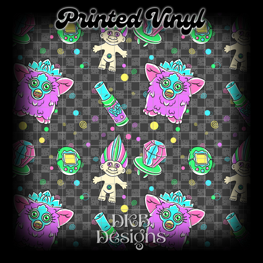 90’s gray Printed Vinyl EXCLUSIVE