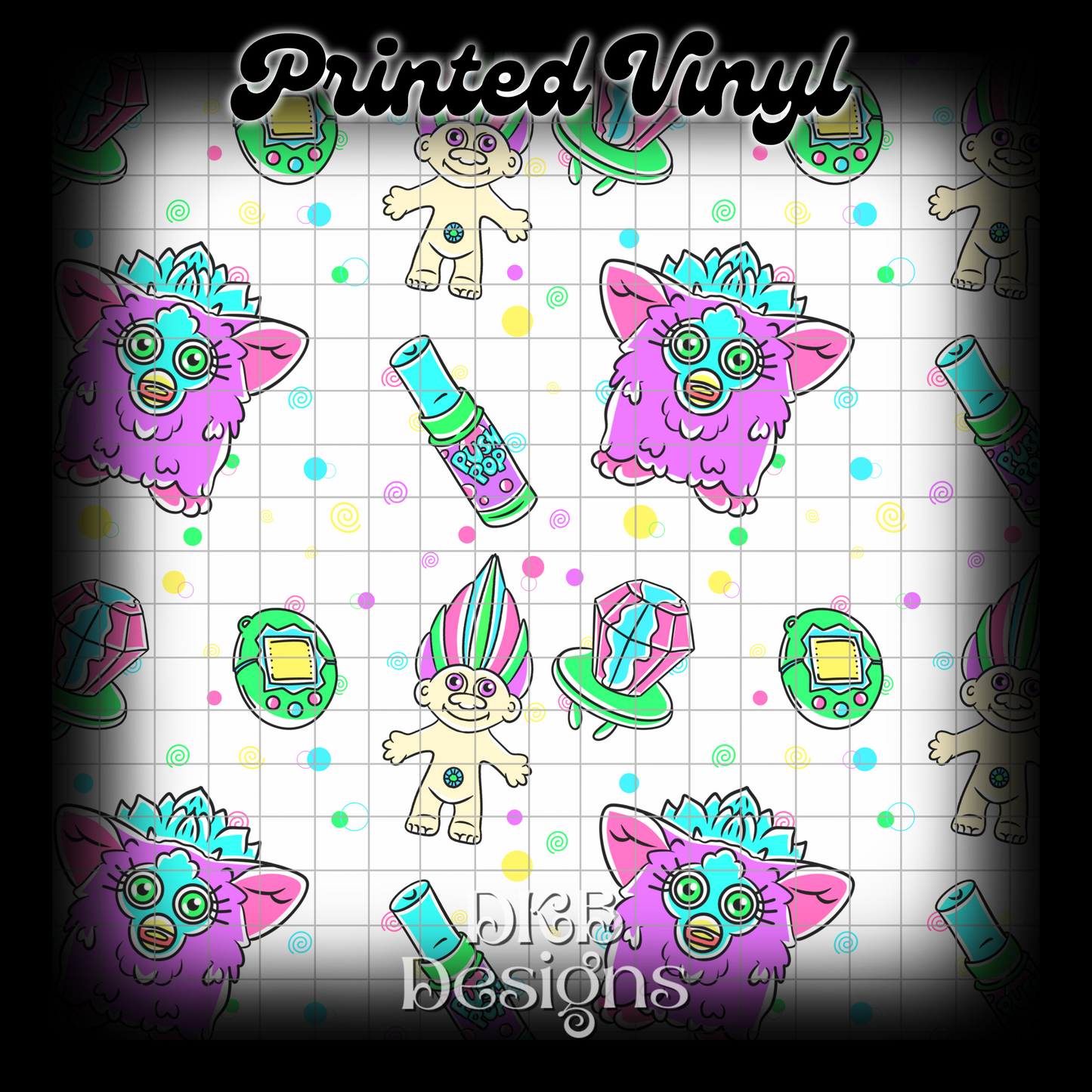 90’s white Printed Vinyl EXCLUSIVE