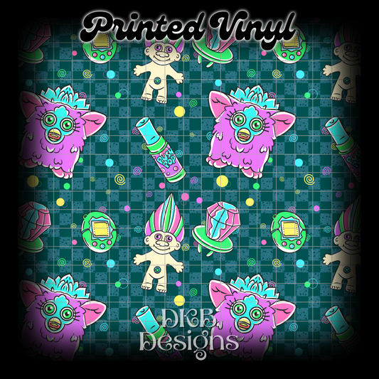 90’s blue Printed Vinyl EXCLUSIVE