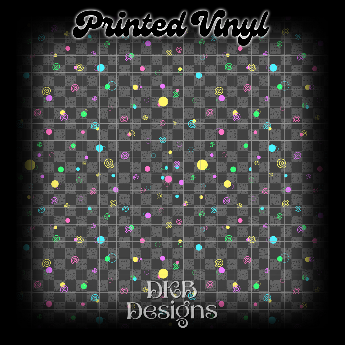 90’s gray coord Printed Vinyl EXCLUSIVE