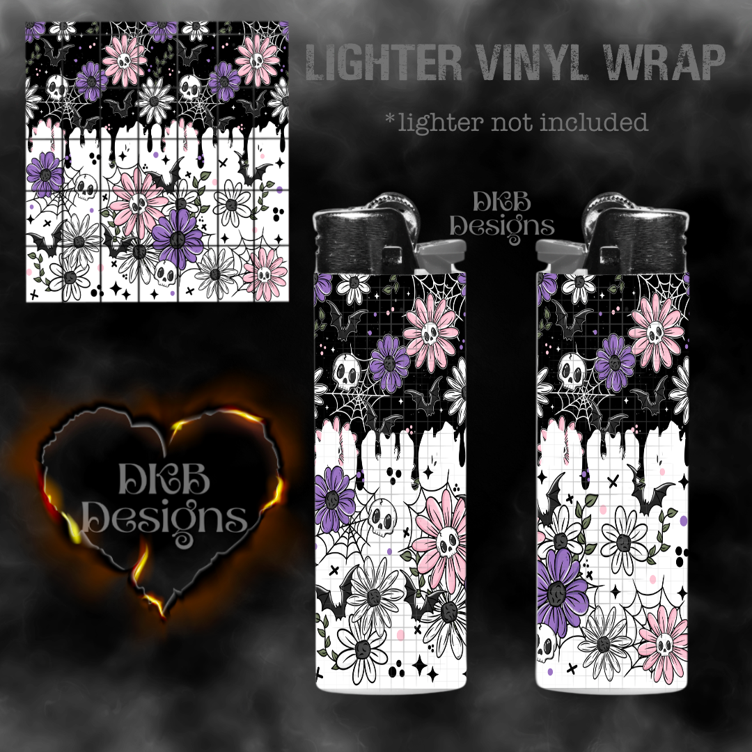 Skellie floral lighter vinyl wrap