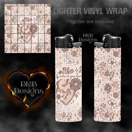 Listen to your heart lighter vinyl wrap