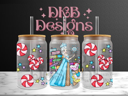 Candy princess E 16oz glass can UV DTF