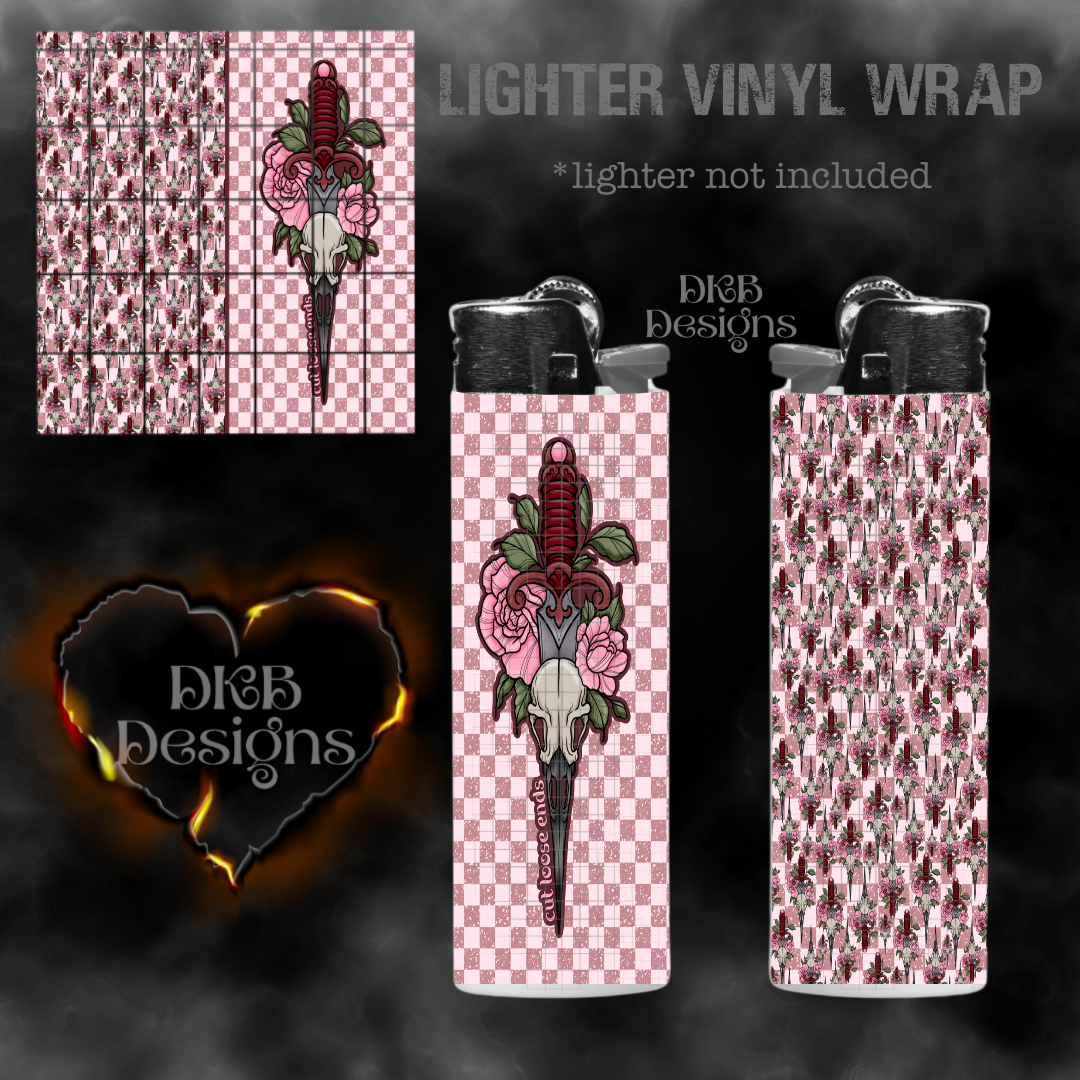 Cut loose ends lighter vinyl wrap