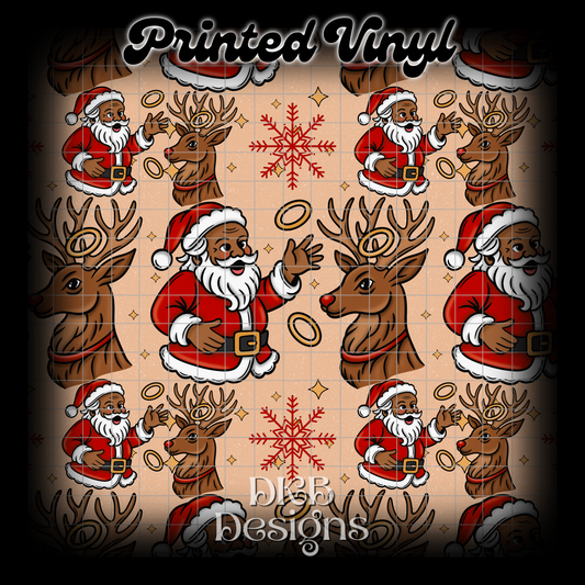 Snowball fight Printed Vinyl