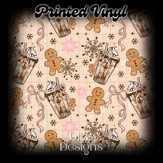 Gingerbread bow coffee Vinyl