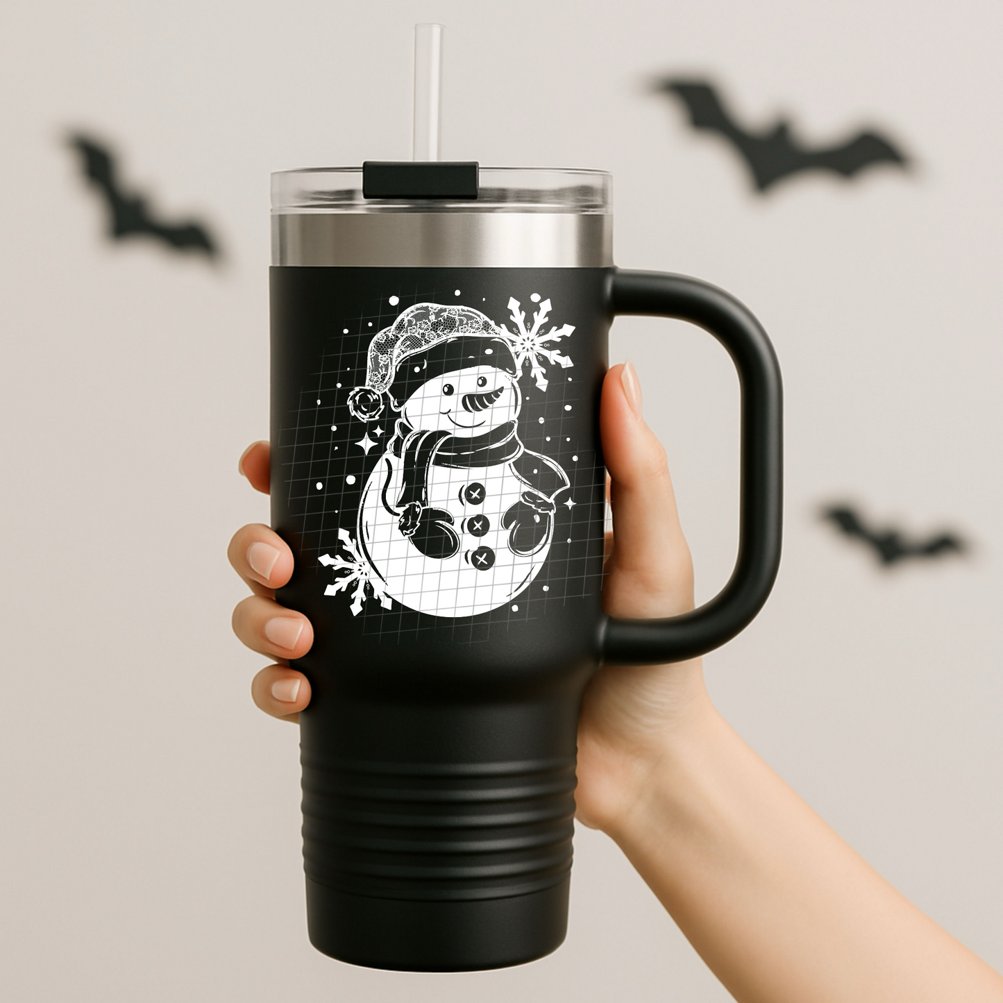 White snowman UV DTF