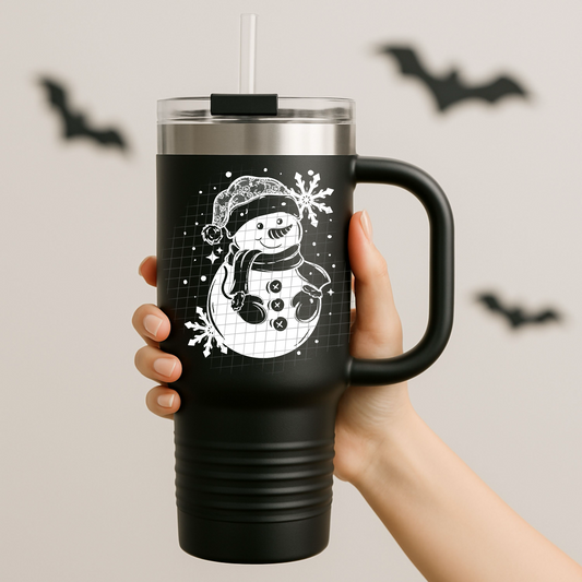 White snowman UV DTF