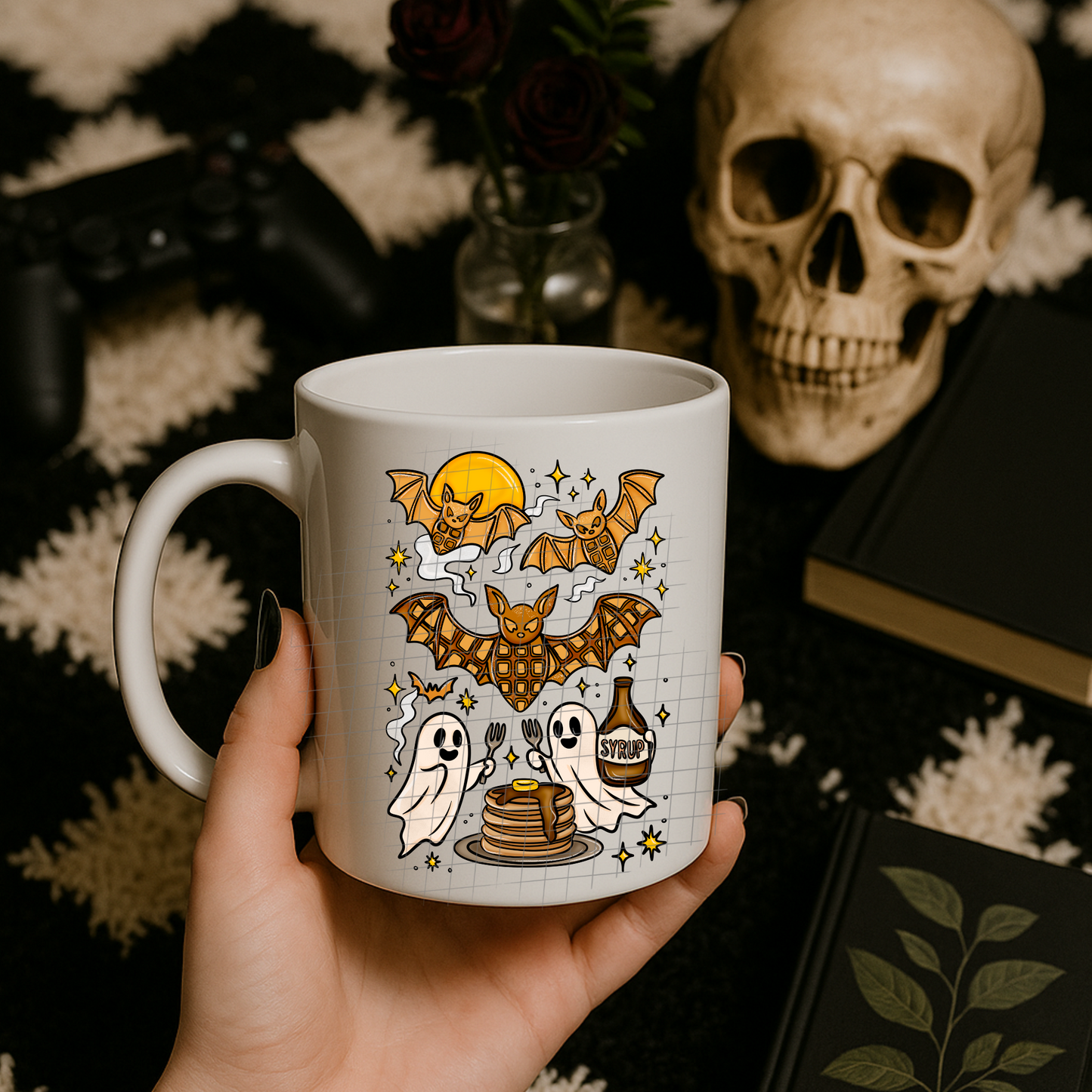 Batty waffles UV DTF