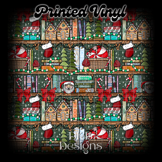 Christmas shelf Printed Vinyl (2 color ways)
