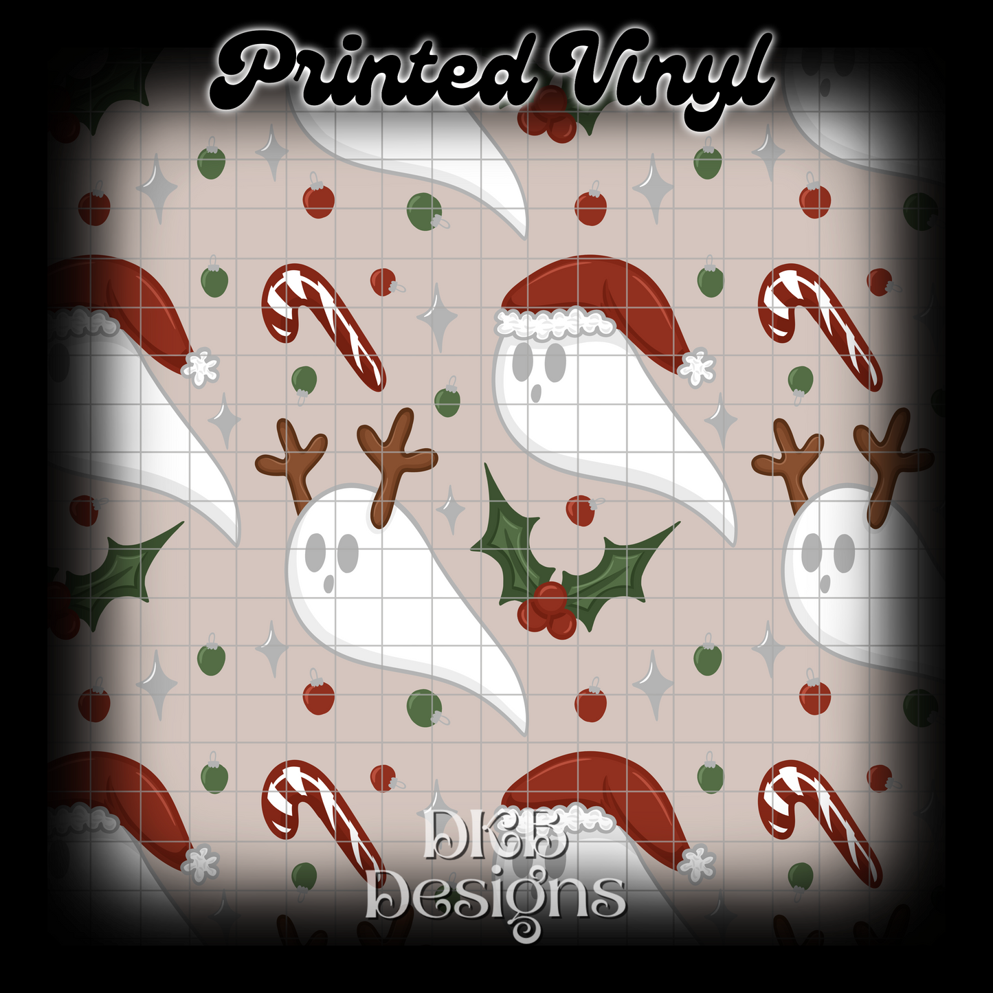 Christmas  ghosts Printed Vinyl