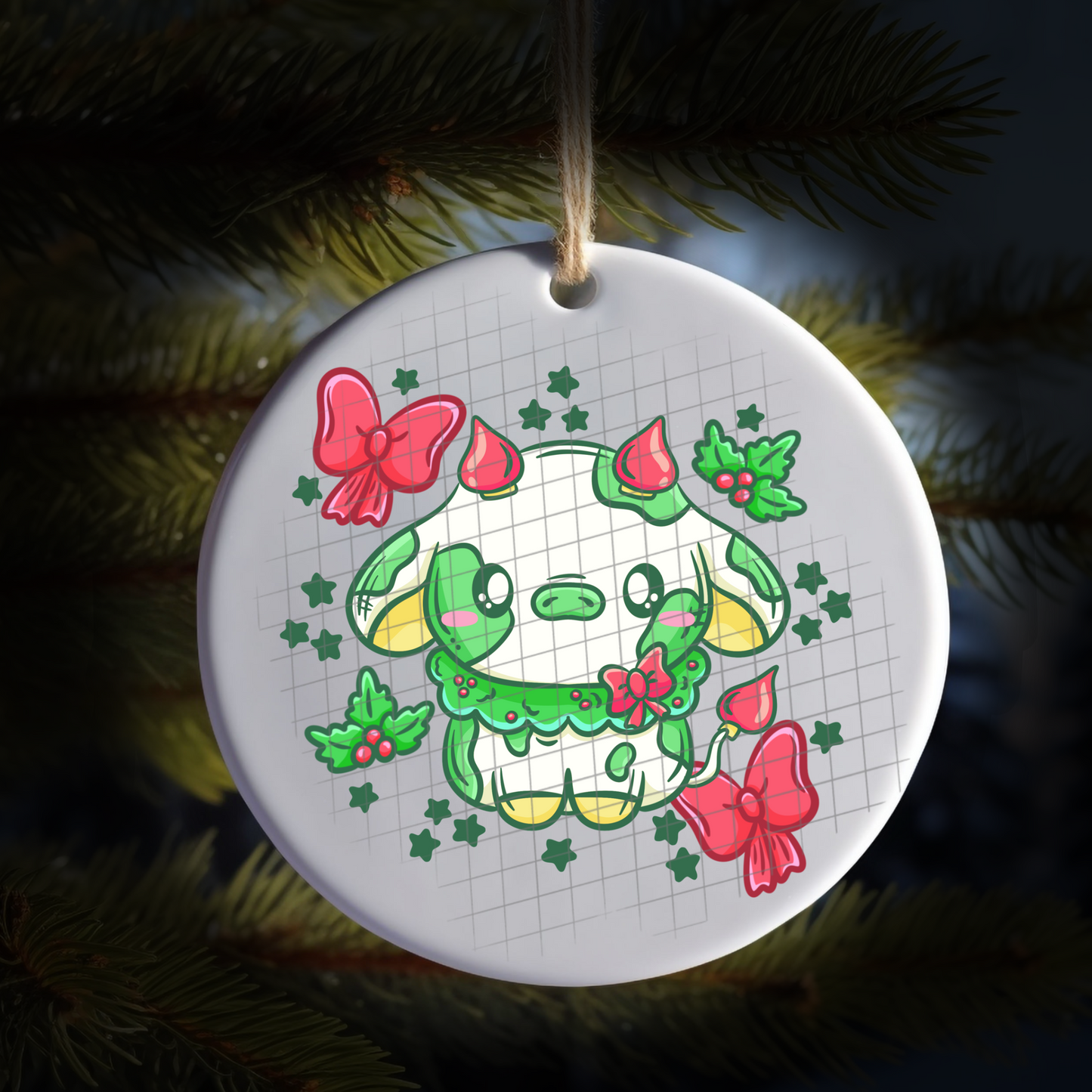 Christmas cow UV DTF