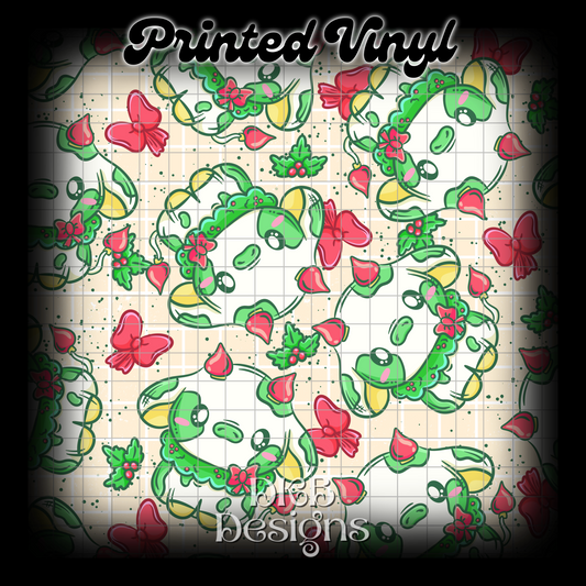 Christmas cow printed Vinyl (3 color ways)