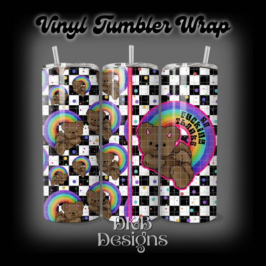 No fucking thanks vinyl tumbler wrap