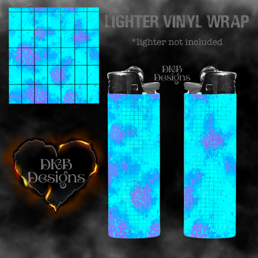 Purple teal vinyl lighter wrap