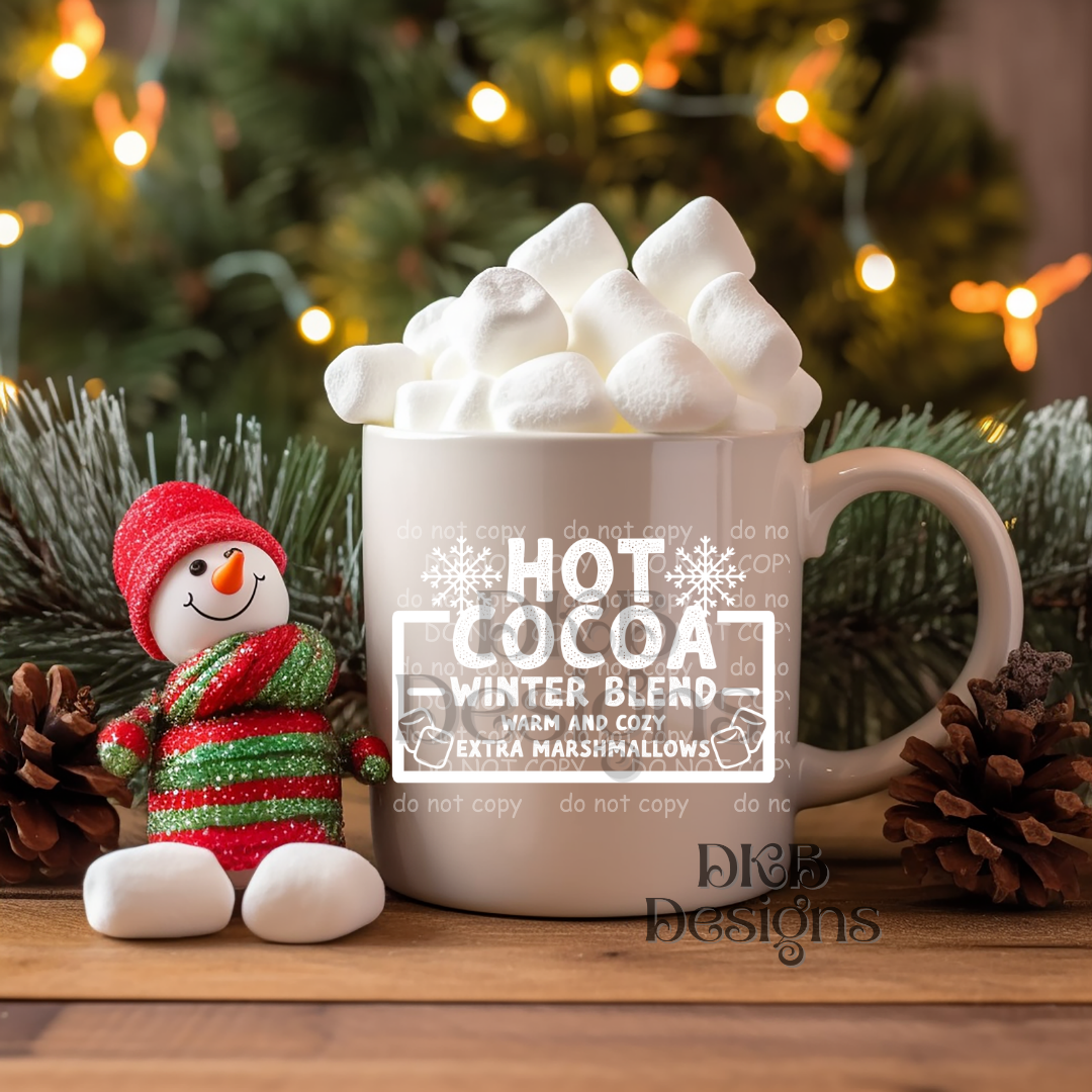 Hot cocoa winter blend (white) UV DTF