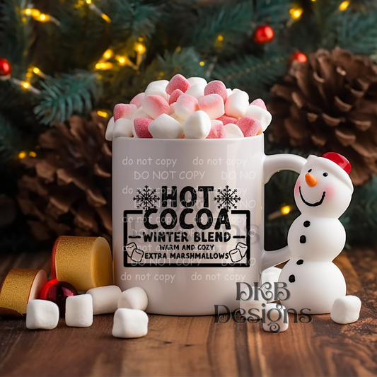 Hot cocoa winter blend (black) UV DTF