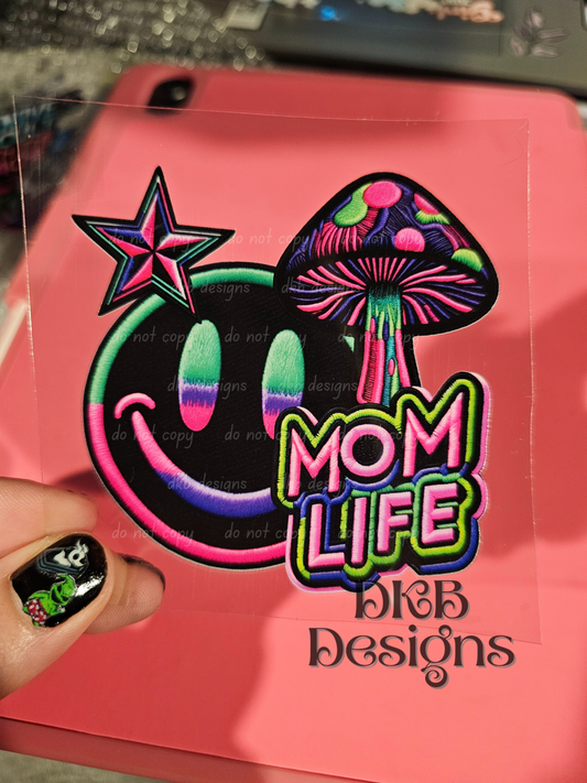 Mom life (faux embroidery) UV DTF