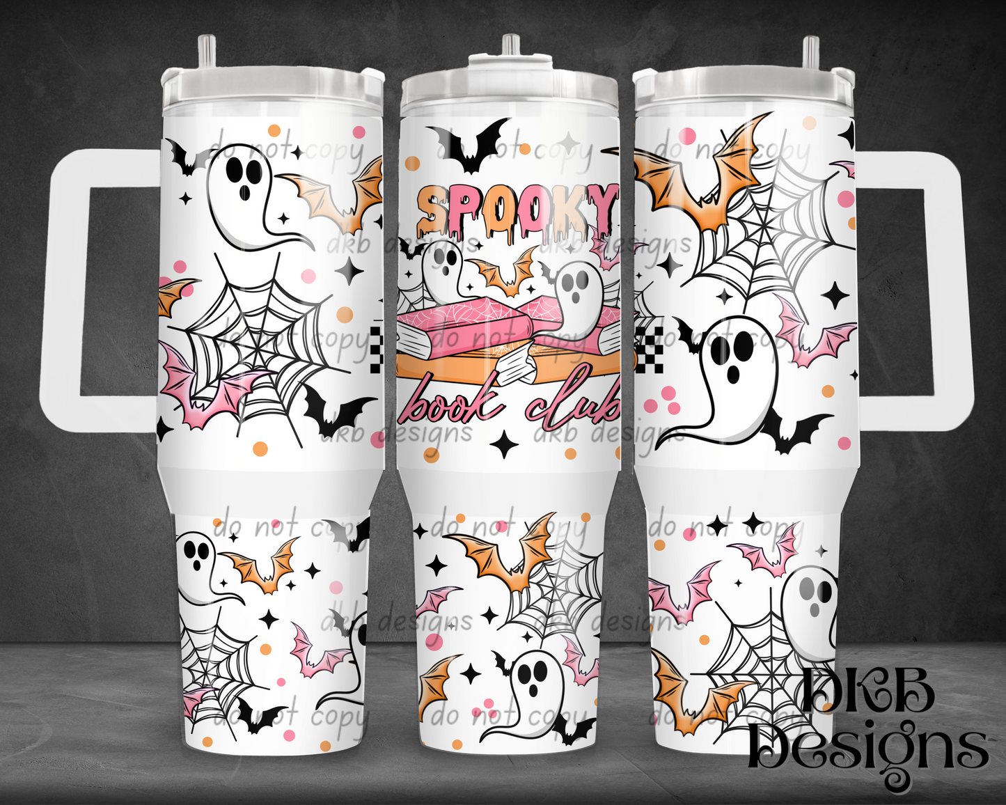 Spooky book club 40oz Tumbler UV DTF